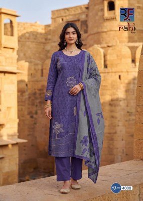 RAHI FAB RISING GOLD Vol-4 Cotton Organic Print Gold Hand Work Dress Material dress material catalogs