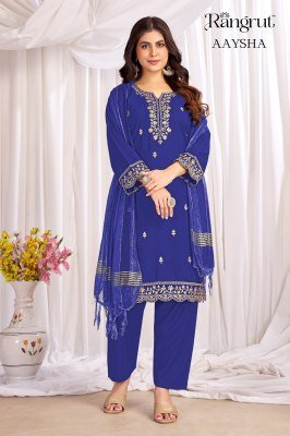 RANGRUT AAYSHA Crape Sequence Kurti Pant Dupatta Set kurti pant with dupatta Catalogs