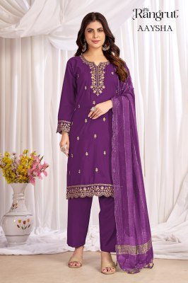 RANGRUT AAYSHA Crape Sequence Kurti Pant Dupatta Set kurti pant with dupatta Catalogs