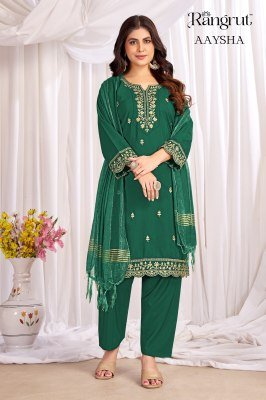 RANGRUT AAYSHA Crape Sequence Kurti Pant Dupatta Set kurti pant with dupatta Catalogs