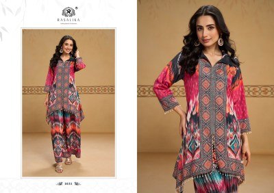 RASALIKA SUKH Crepe Silk Digital Print Mirror Work Cord Set 