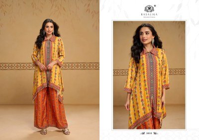 RASALIKA SUKH Crepe Silk Digital Print Mirror Work Cord Set Size wise Combo Set