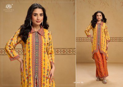 RASALIKA SUKH Crepe Silk Digital Print Mirror Work Cord Set Size wise Combo Set
