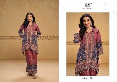 RASALIKA SUKH Crepe Silk Digital Print Mirror Work Cord Set Size wise Combo Set