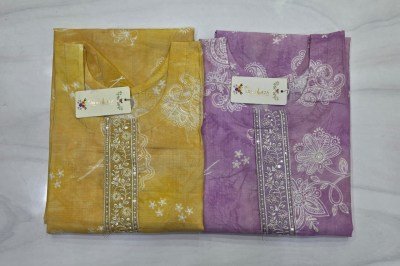 REWA Series Vatican Print Suit with Embroidery and Chanderi Sequence Dupatta kurti pant with dupatta Catalogs