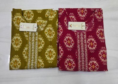 REWA Series Vatican Print Suit with Embroidery and Chanderi Sequence Dupatta kurti pant with dupatta Catalogs