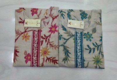 REWA Series Vatican Print Suit with Embroidery and Chanderi Sequence Dupatta kurti pant with dupatta Catalogs