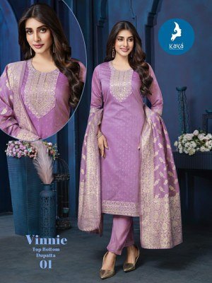 Kaya Kurti Vieeni Chanderi Jaquard Readymade Suit Catalogue Pcs Wholeasale Rate  kurti pant with dupatta Catalogs