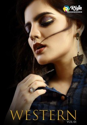 RIYA DESIGNER WESTERN Vol-1 Handloom Cotton Stripe Kurti with Bottom 