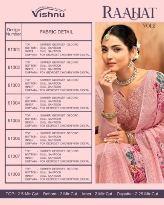 Raahat vol 2 by Vishnu impex Exclusive unstitched dress material catalogue with low rate salwar kameez catalogs