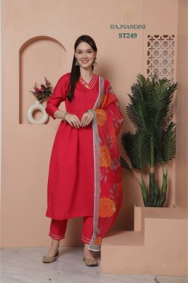 Raashi by Rajnandini traditional kurta bottom and dupatta set at low rate Amavi