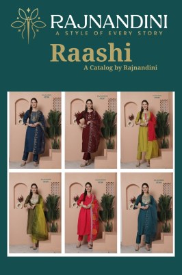 Raashi by Rajnandini traditional kurta bottom and dupatta set at low rate readymade suit catalogs