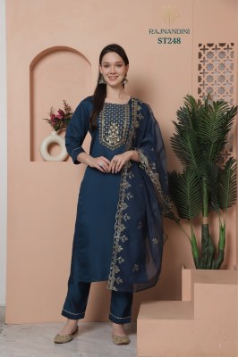 Raashi by Rajnandini traditional kurta bottom and dupatta set at low rate readymade suit catalogs