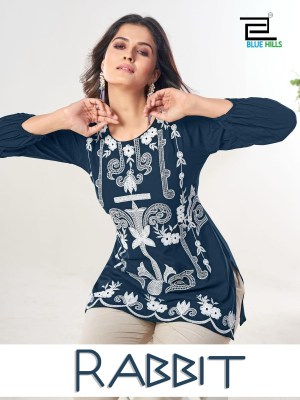Rabbit by Blue hills 14 kg reyon embroidered western wear  top collection at affordable rate wholesale catalogs