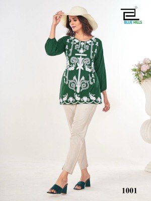 Rabbit by Blue hills 14 kg reyon embroidered western wear  top collection at affordable rate western wear catalogs