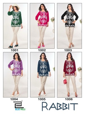 Rabbit by Blue hills 14 kg reyon embroidered western wear  top collection at affordable rate western wear catalogs