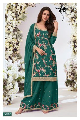 Radha Trendz Suhagan Collection Heavy Premium Chinon with Heavy Embroidery on Top  Embroidered Front And Back on Bottom  and Four Sided Embroidered Du Amavi