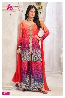 Radha Trendz Sundri Heavy Premium Chinon 3 Piece Suit with Handwork 