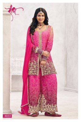 Radha Trendz Sundri Heavy Premium Chinon 3 Piece Suit with Handwork readymade suit catalogs