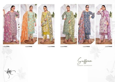 Radha Trendz by Saffron unstitched pure cotton digital printed suit catalogue salwar kameez catalogs