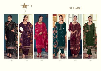 Radha trendz gulabo georgette party were ready made suits catalogue wholesale rate  kurtis catalogs