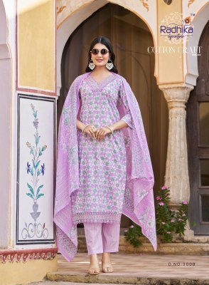 Radhika Life Style Cotton Craft Vol 3 Pure Cotton 60-60 Foil Print Suit readymade suit catalogs