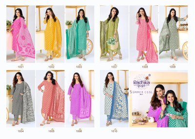 Radhika Life Style Summer Cool Vol. 1 Kurti Pant with Dupatta readymade suit catalogs