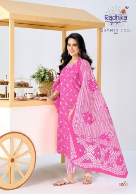Radhika Life Style Summer Cool Vol. 1 Kurti Pant with Dupatta readymade suit catalogs
