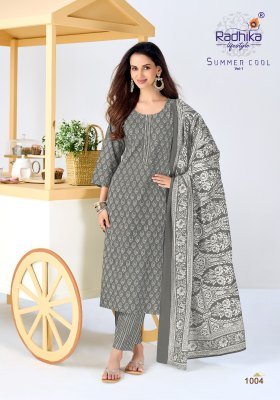 Radhika Life Style Summer Cool Vol. 1 Kurti Pant with Dupatta readymade suit catalogs