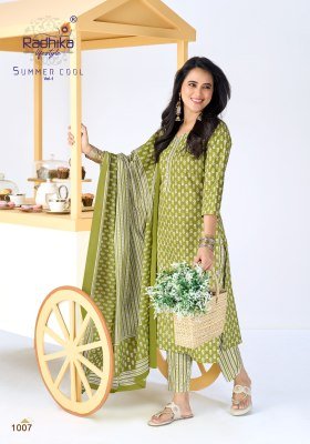 Radhika Life Style Summer Cool Vol. 1 Kurti Pant with Dupatta readymade suit catalogs