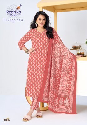 Radhika Life Style Summer Cool Vol. 1 Kurti Pant with Dupatta readymade suit catalogs