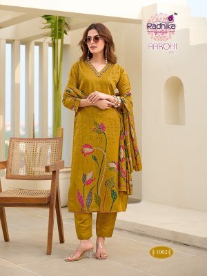 Radhika Lifestyle Aarohi Vol 1Modal Discharge Print Kurta Set with Pant And Dupatta Handcrafted Elegance Wholesale kurtis catalogs