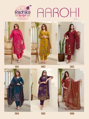 Radhika Lifestyle Aarohi Vol 1Modal Discharge Print Kurta Set with Pant And Dupatta Handcrafted Elegance Wholesale kurtis catalogs