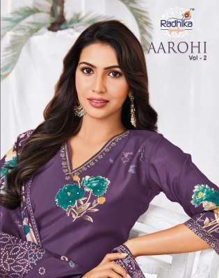 Radhika Lifestyle Aarohi Vol 2 Modal Discharge Print Kurti Pant with Dupatta Set Radhika Lifestyle