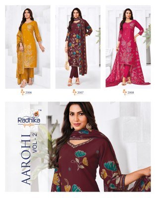 Radhika Lifestyle Aarohi Vol 2 Modal Discharge Print Kurti Pant with Dupatta Set readymade suit catalogs
