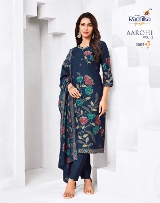 Radhika Lifestyle Aarohi Vol 2 Modal Discharge Print Kurti Pant with Dupatta Set readymade suit catalogs
