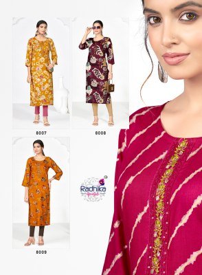 Radhika Lifestyle Alisha Vol-8 Liva Approved Rayon Printed Kurti kurtis catalogs