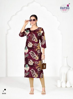 Radhika Lifestyle Alisha Vol-8 Liva Approved Rayon Printed Kurti kurtis catalogs