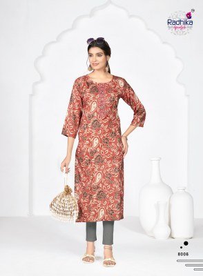 Radhika Lifestyle Alisha Vol-8 Liva Approved Rayon Printed Kurti kurtis catalogs