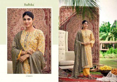Azara Blossom 9 Unstitched Cotton Top with Lace Work  Full Embroidered Dupatta And Pure Rayon Bottom Wholesale dress material catalogs
