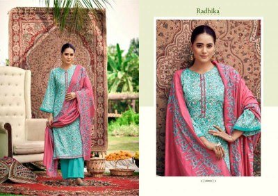 Azara Blossom 9 Unstitched Cotton Top with Lace Work  Full Embroidered Dupatta And Pure Rayon Bottom Wholesale dress material catalogs