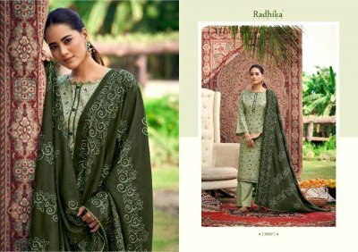 Azara Blossom 9 Unstitched Cotton Top with Lace Work  Full Embroidered Dupatta And Pure Rayon Bottom Wholesale dress material catalogs