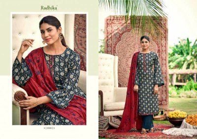 Azara Blossom 9 Unstitched Cotton Top with Lace Work  Full Embroidered Dupatta And Pure Rayon Bottom Wholesale dress material catalogs
