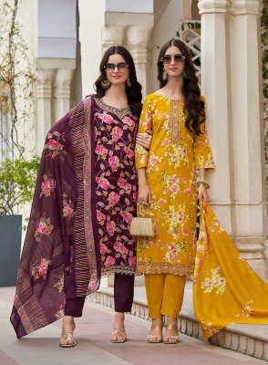 Radhika Lifestyle Cotton Craft Vol 2  Pure Cotton Foil Print with Embroidery Work  Mul Mul Cotton Print Dupatta  Wholesale kurtis catalogs