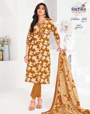 Radhika Lifestyle Cotton Fab Vol. 8 Kurti Pant with Dupatta  wholesale catalogs