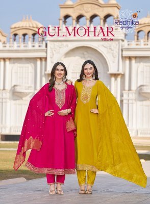 Radhika Lifestyle Gulmohar Vol 6 Roman Silk Anarkali Gown Set wholesale catalogs