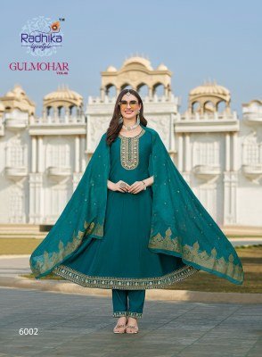 Radhika Lifestyle Gulmohar Vol 6 Roman Silk Anarkali Gown Set readymade suit catalogs