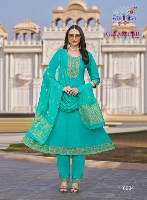 Radhika Lifestyle Gulmohar Vol 6 Roman Silk Anarkali Gown Set readymade suit catalogs