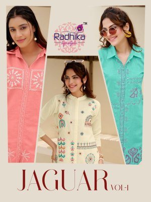 Radhika Lifestyle Jaguar Vol 1 Fancy Vertical Cord Set  Top And Pant Fabric with Embellished Work Wholesale Radhika Lifestyle