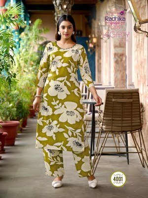 Radhika Lifestyle Legacy Vol 4 Premium Heavy Rayon Print Co Ord Set Wholesale  co ord set catalogs